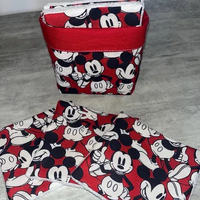 Corbeille / lingettes Mickey 
